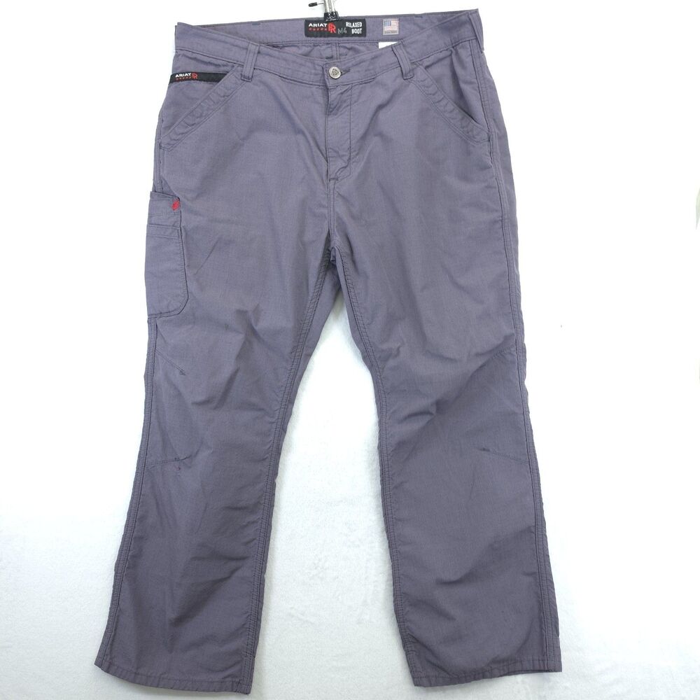 Ariat FR M4 Relaxed Boot Work Pants Gray 38x30 (38x27) Flame Resistant
